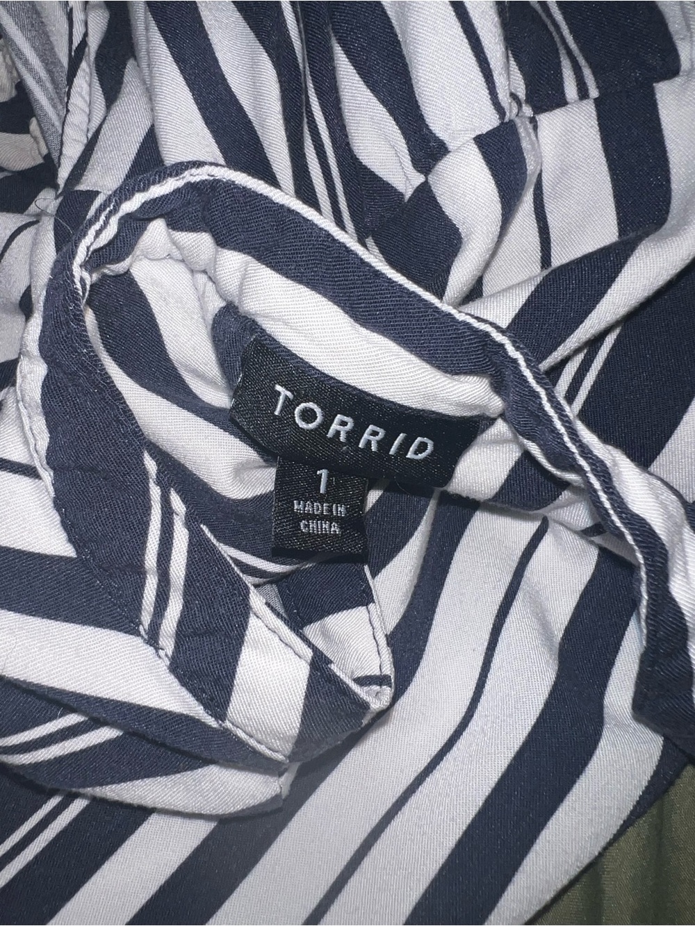 Torrid Navy and White Striped Sleeveless Tunic - Picture 7 of 7